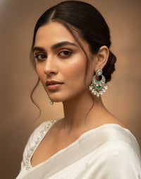 Thumbnail for Mint Polki Pearl Earrings