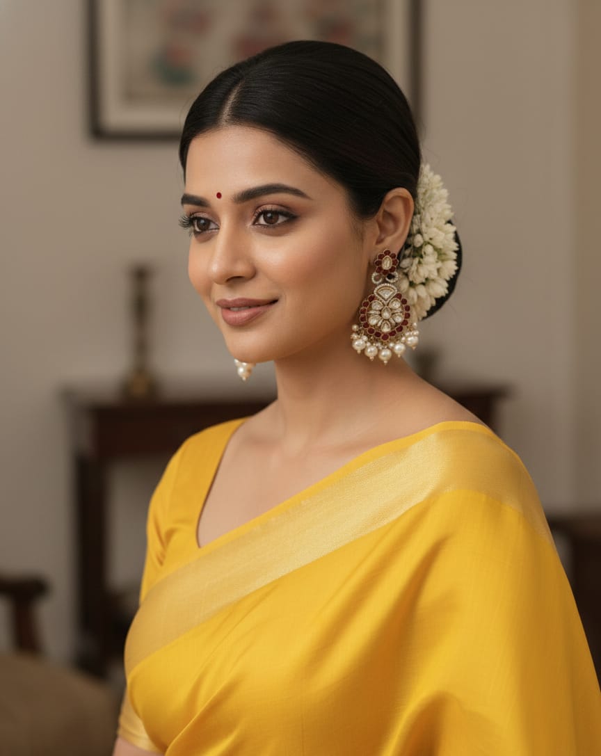 Ruby Pearl Polki Earrings