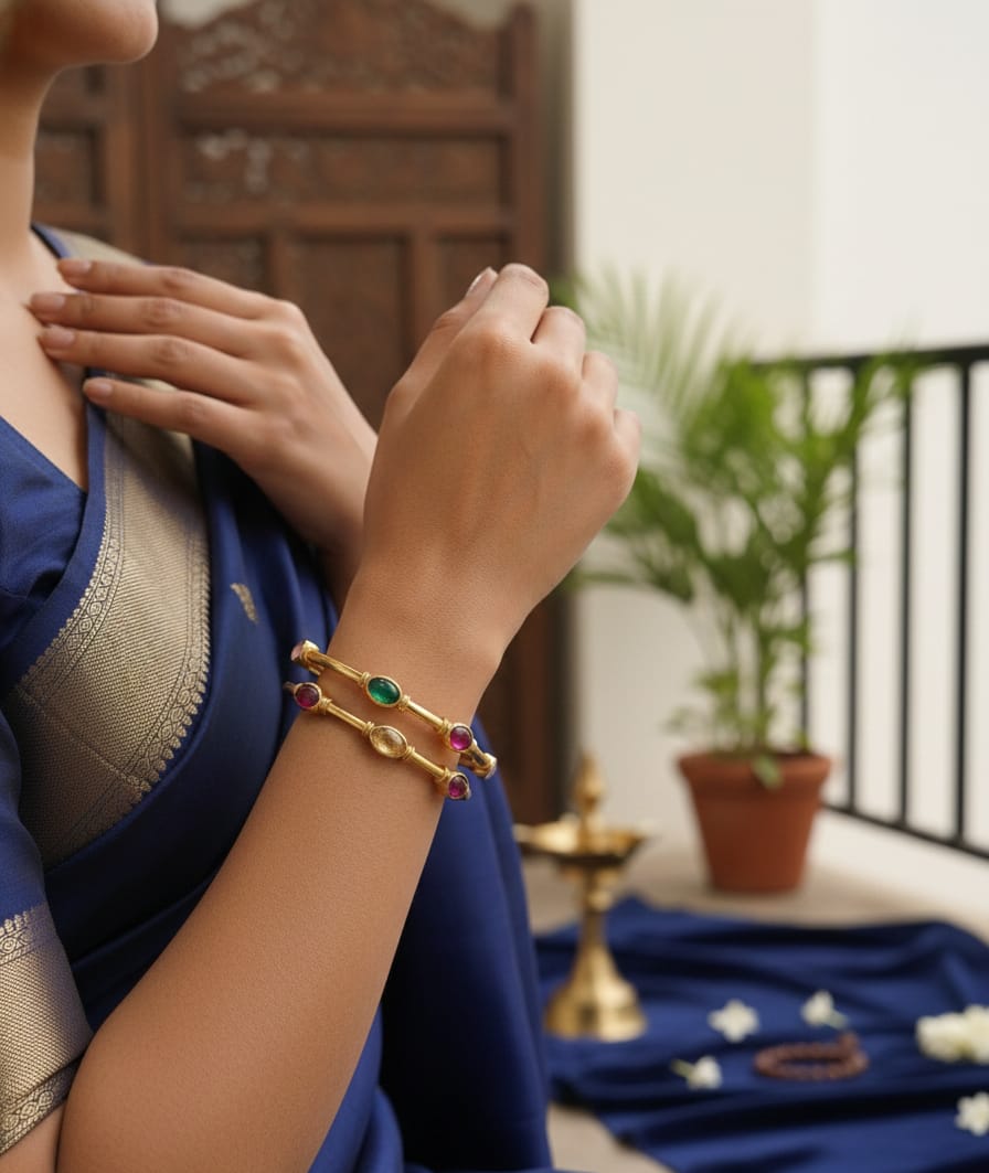 Navratna Oval Bangle