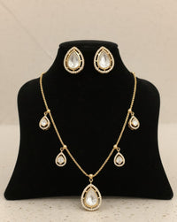 Thumbnail for Multi Polki Drop Necklace Set