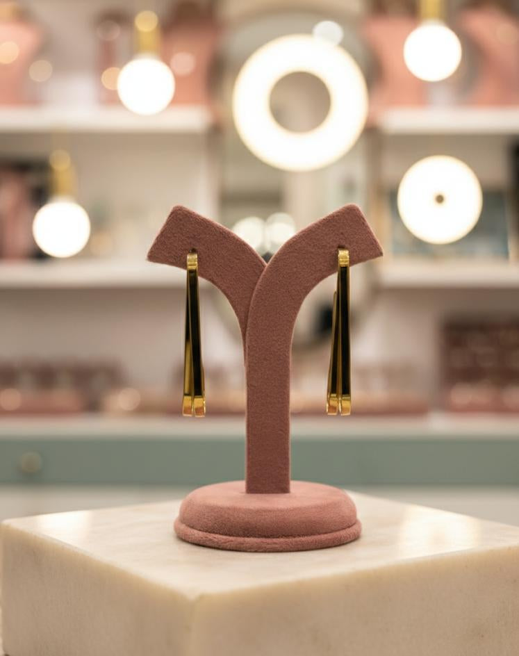 Gold Beam Earrings