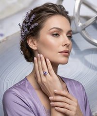Thumbnail for 925 Silver Shinning Purple Ring