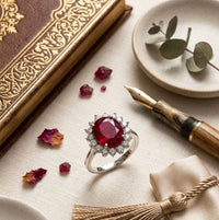 Thumbnail for 925 Silver Ruby Oval Ring