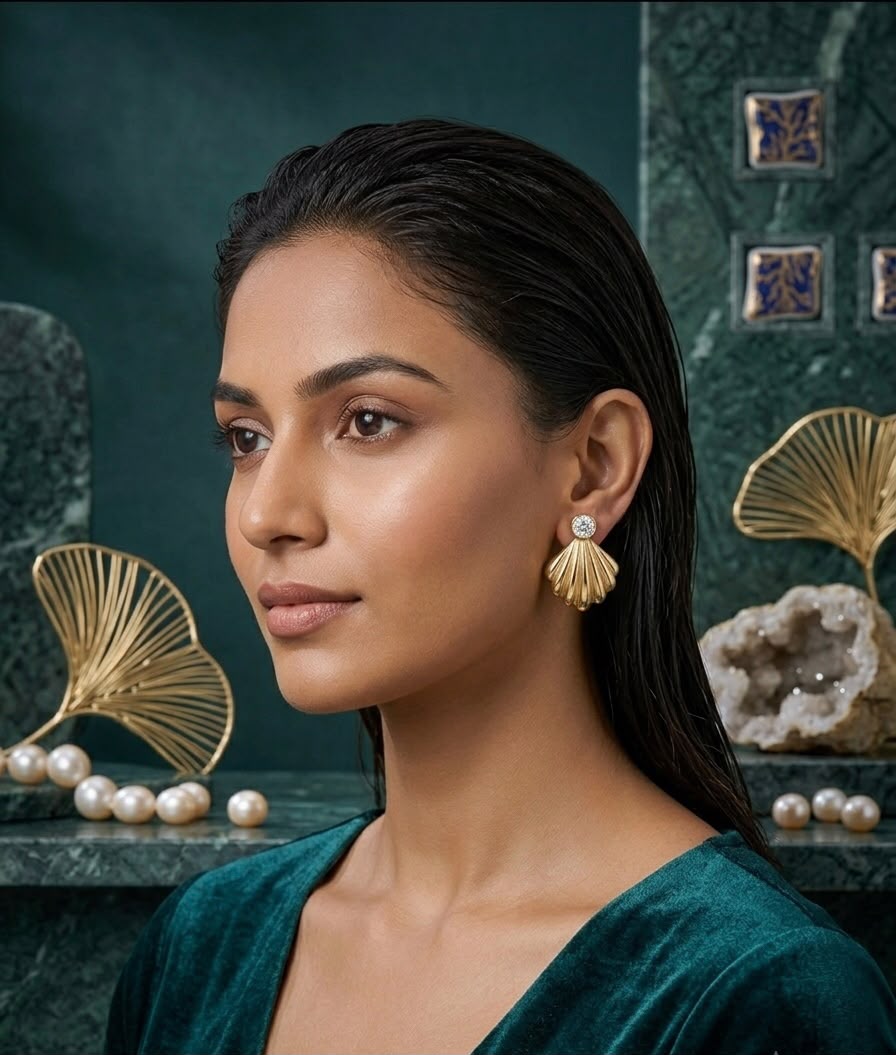 Golden Shell Earrings
