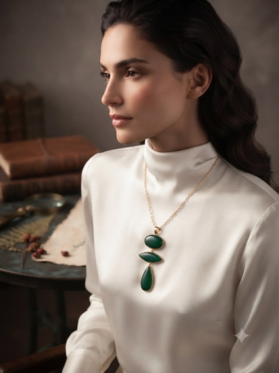Emerald Stone Chain