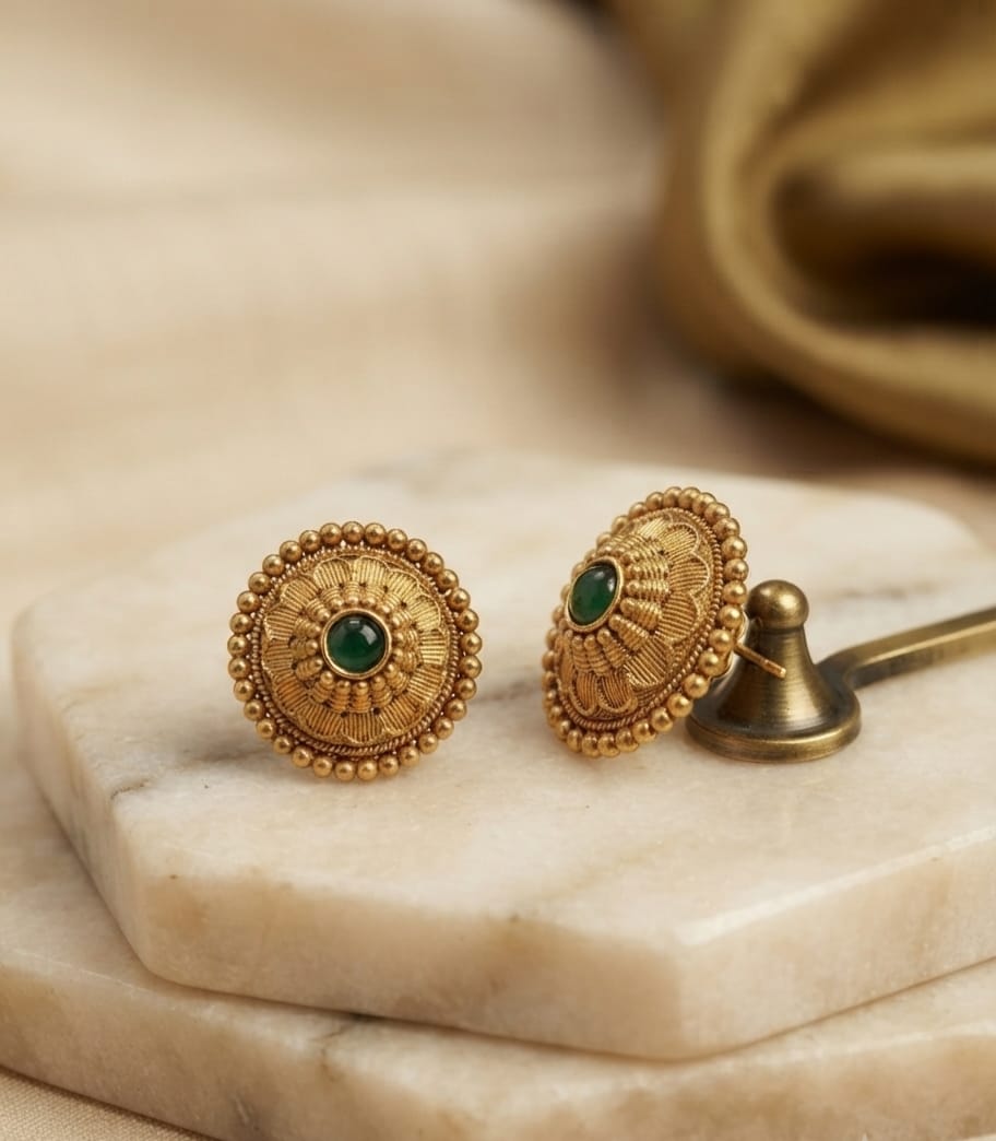 Emerald Rooh Earrings