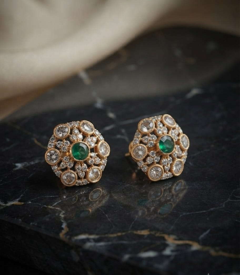 Emerald Zeenat Earrings