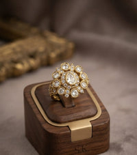 Thumbnail for Dull Gold Small Polki Ring