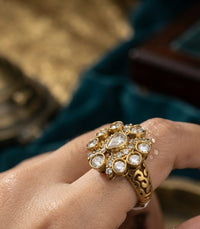 Thumbnail for Dull Gold Small Polki Ring