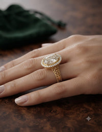 Thumbnail for Oval Polki Ring