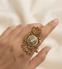 Thumbnail for Antique Lotus Mint Ring