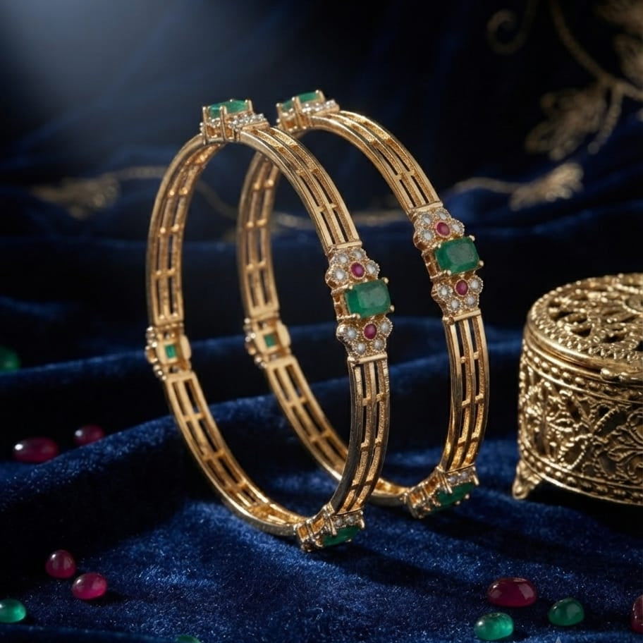 Zariya Dull Gold Bangle