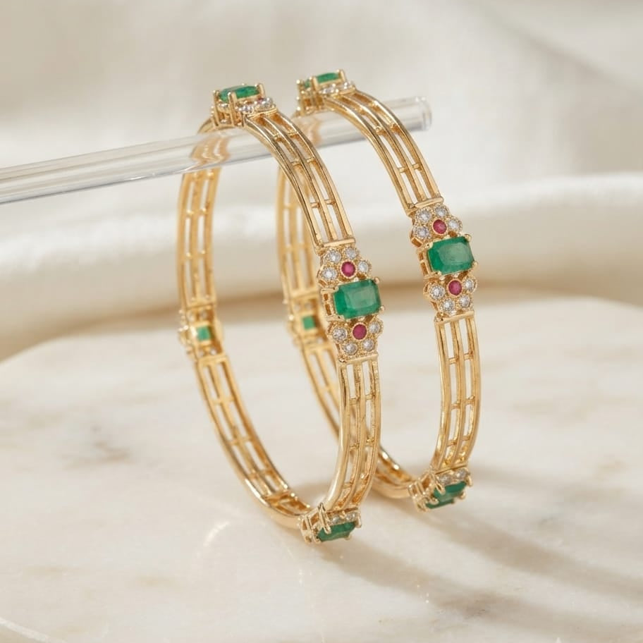 Zariya Dull Gold Bangle