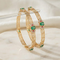 Thumbnail for Zariya Dull Gold Bangle