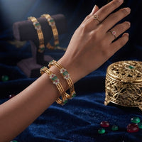 Thumbnail for Zariya Dull Gold Bangle