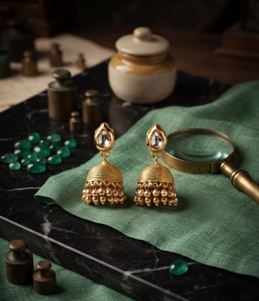 Kundan Jhumki Earrings
