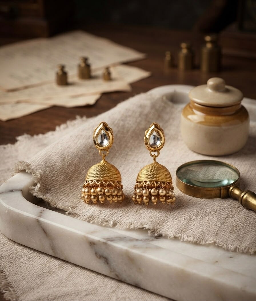 Kundan Jhumki Earrings