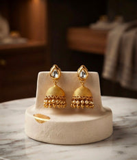 Thumbnail for Kundan Jhumki Earrings