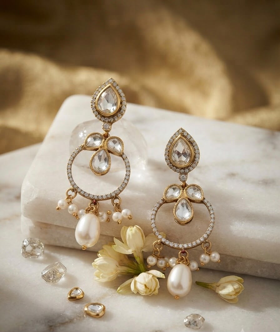 Chand Polki Earrings