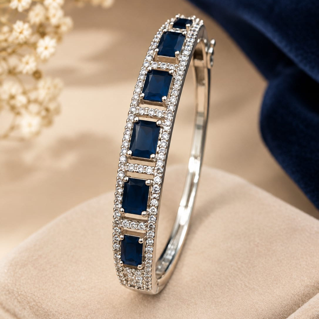 Rectangle Blue Diamond Bracelet
