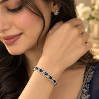 Thumbnail for Rectangle Blue Diamond Bracelet