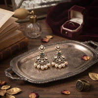 Thumbnail for Emerald Kundan Dull Earrings