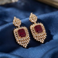Thumbnail for Deep Red Diamond earrings