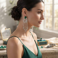 Thumbnail for Green Leaf Dangler Earrings