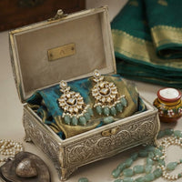 Thumbnail for Mint Polki Dull Earrings