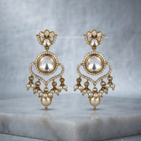 Thumbnail for Polki Pearl Earrings