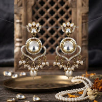 Thumbnail for Polki Pearl Earrings