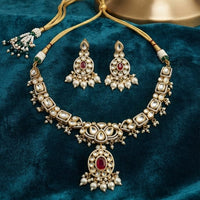 Thumbnail for Red Polki Necklace
