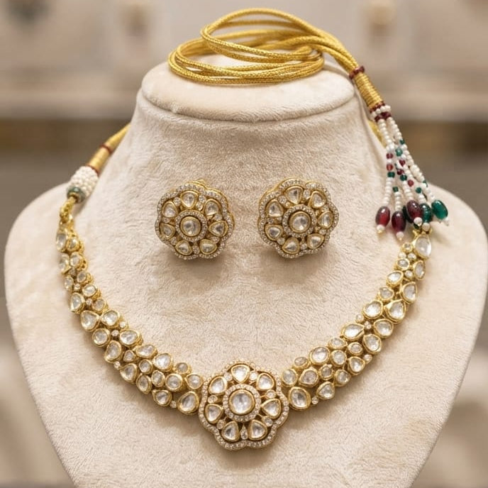 Moissanite Flower Necklace