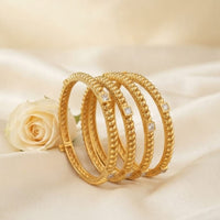 Thumbnail for Rope Gold Bangle
