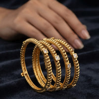 Thumbnail for Rope Gold Bangle
