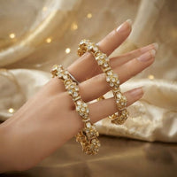 Thumbnail for Moissanite Flower Bangles