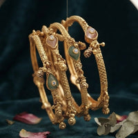 Thumbnail for Mint Pink Gold Bangle