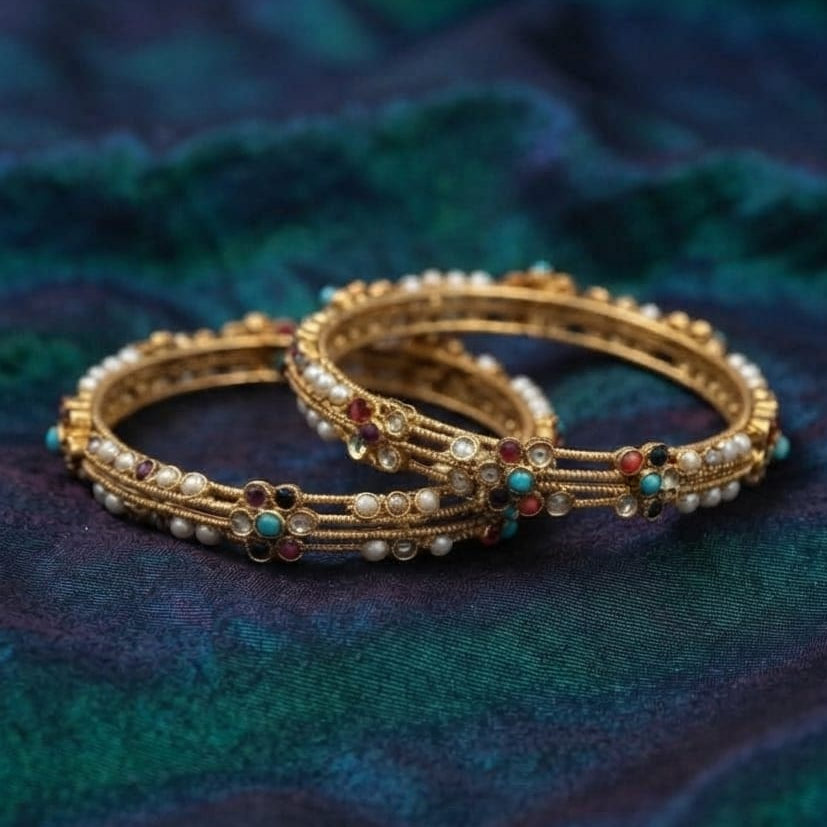 Multi Flower Bangle