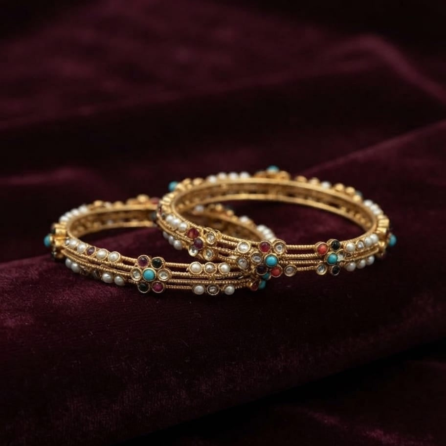 Multi Flower Bangle