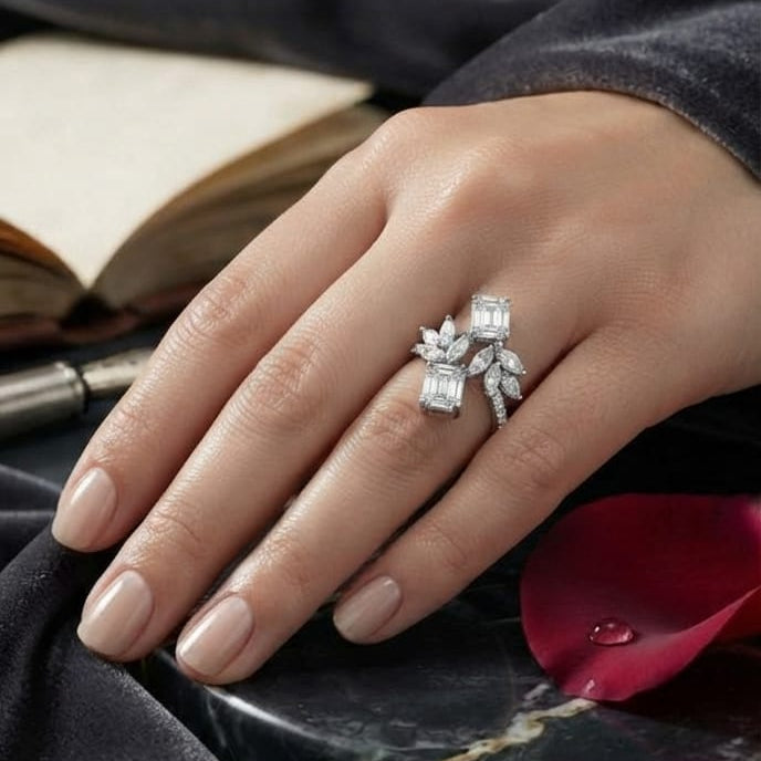 Leaf Diamond Ring