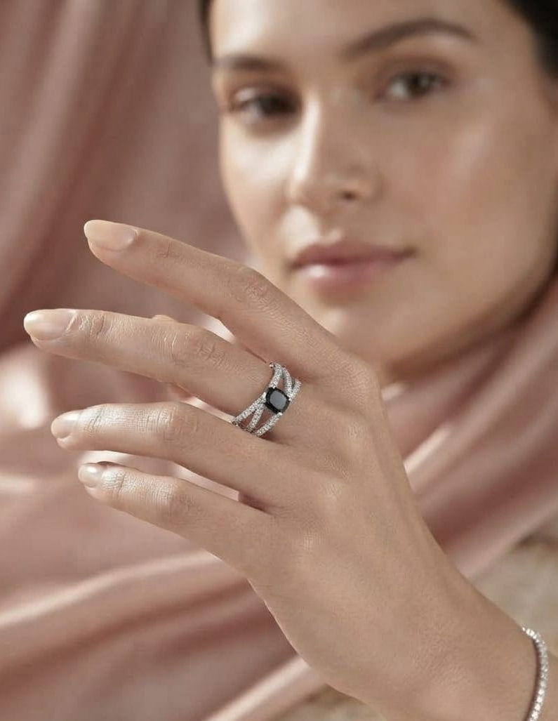Black Cross Ring