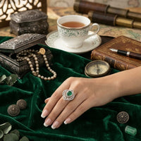 Thumbnail for Green Drop Diamond Ring
