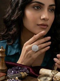 Thumbnail for Diamond Flower Ring