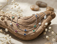 Thumbnail for 925 Silver Multi Rectangle Anklets