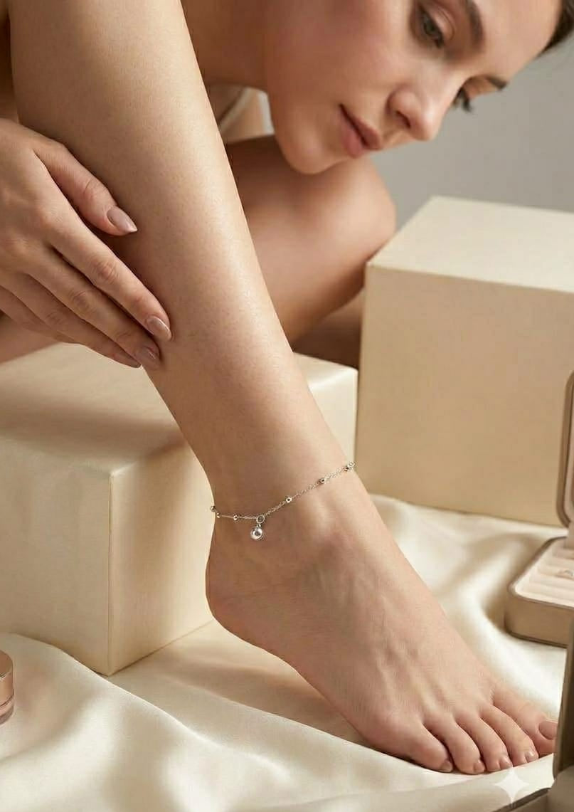 925 Silver Ghungroo Anklets
