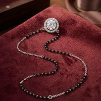 Thumbnail for 925 Silver Round Studed Mangalsutra Chain