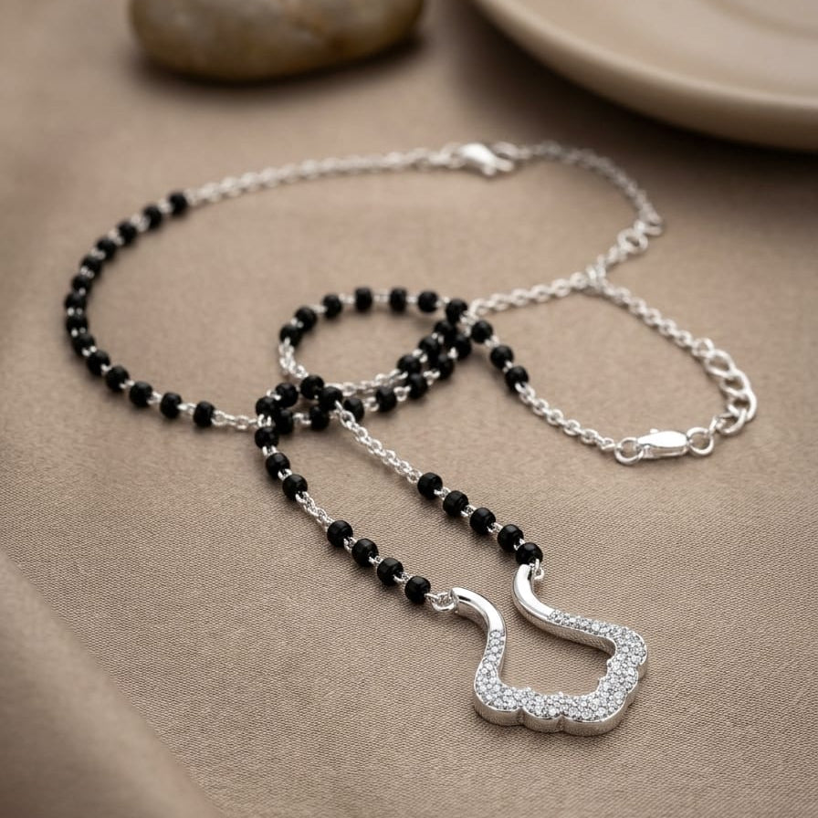 925 Silver Black Beads Mangalsutra