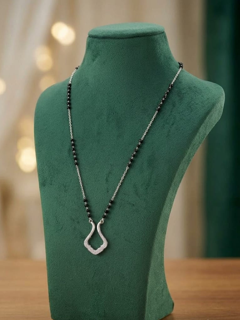 925 Silver Black Beads Mangalsutra