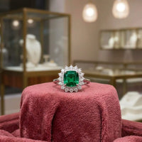 Thumbnail for 925 Silver Emerald Square Ring