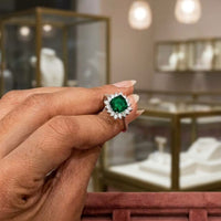 Thumbnail for 925 Silver Emerald Square Ring